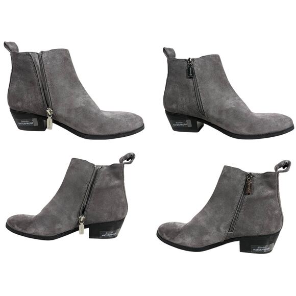 Blondo Waterproof Suede Ankle Booties - Women's 6.5M - Gray - Picture 14 of 14